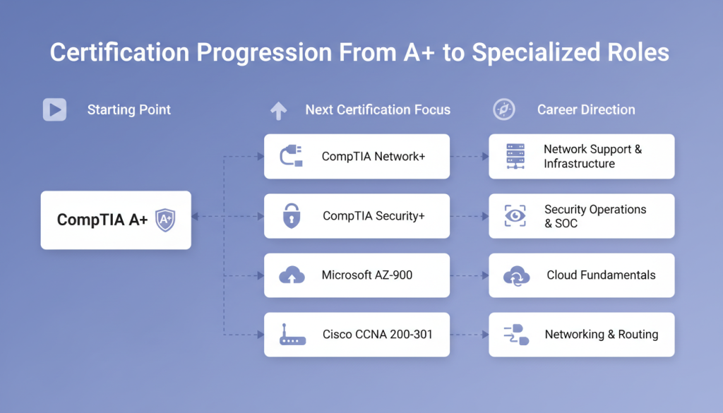 Certification Progression From A+ to Specialized Roles