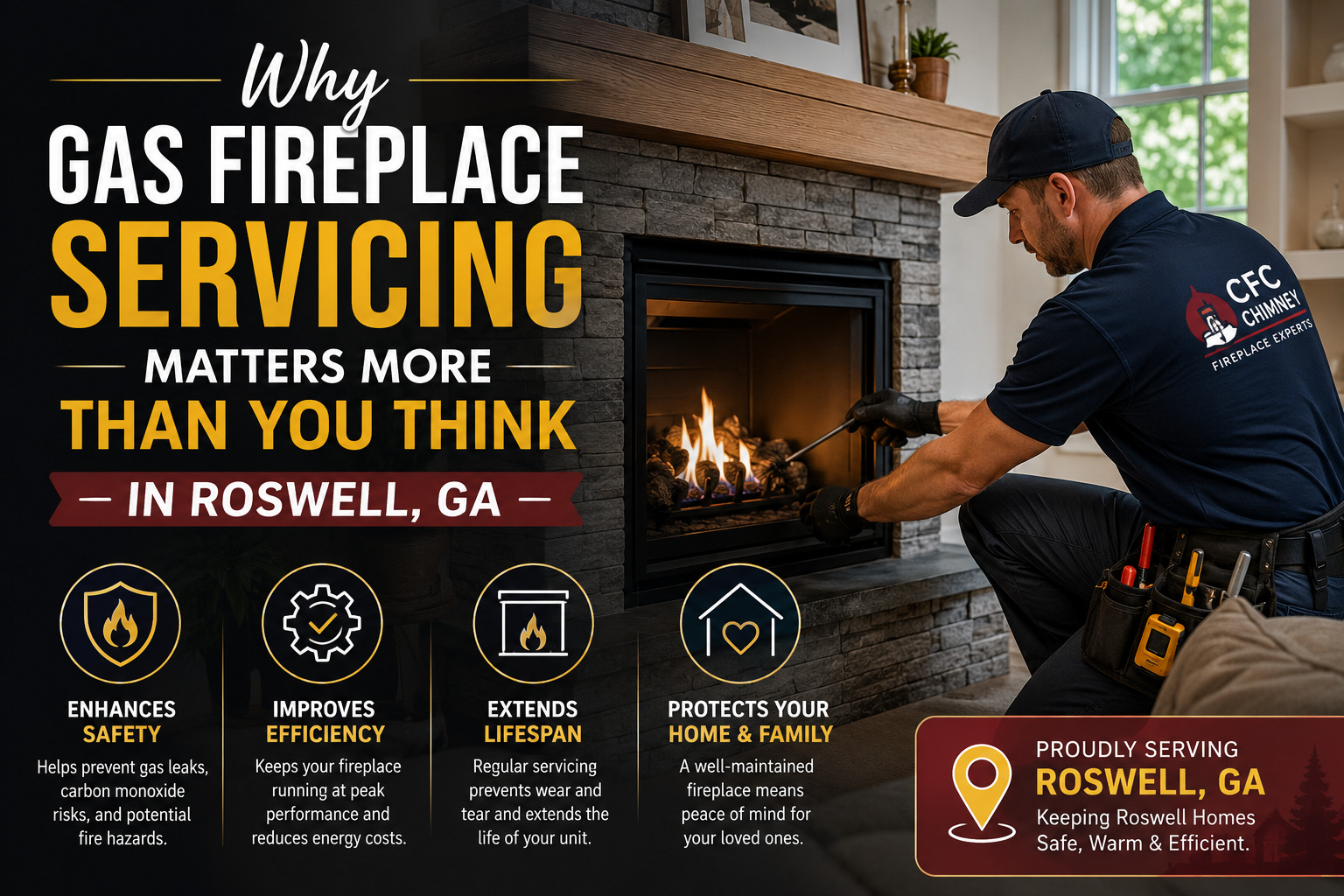 gas fireplace servicing