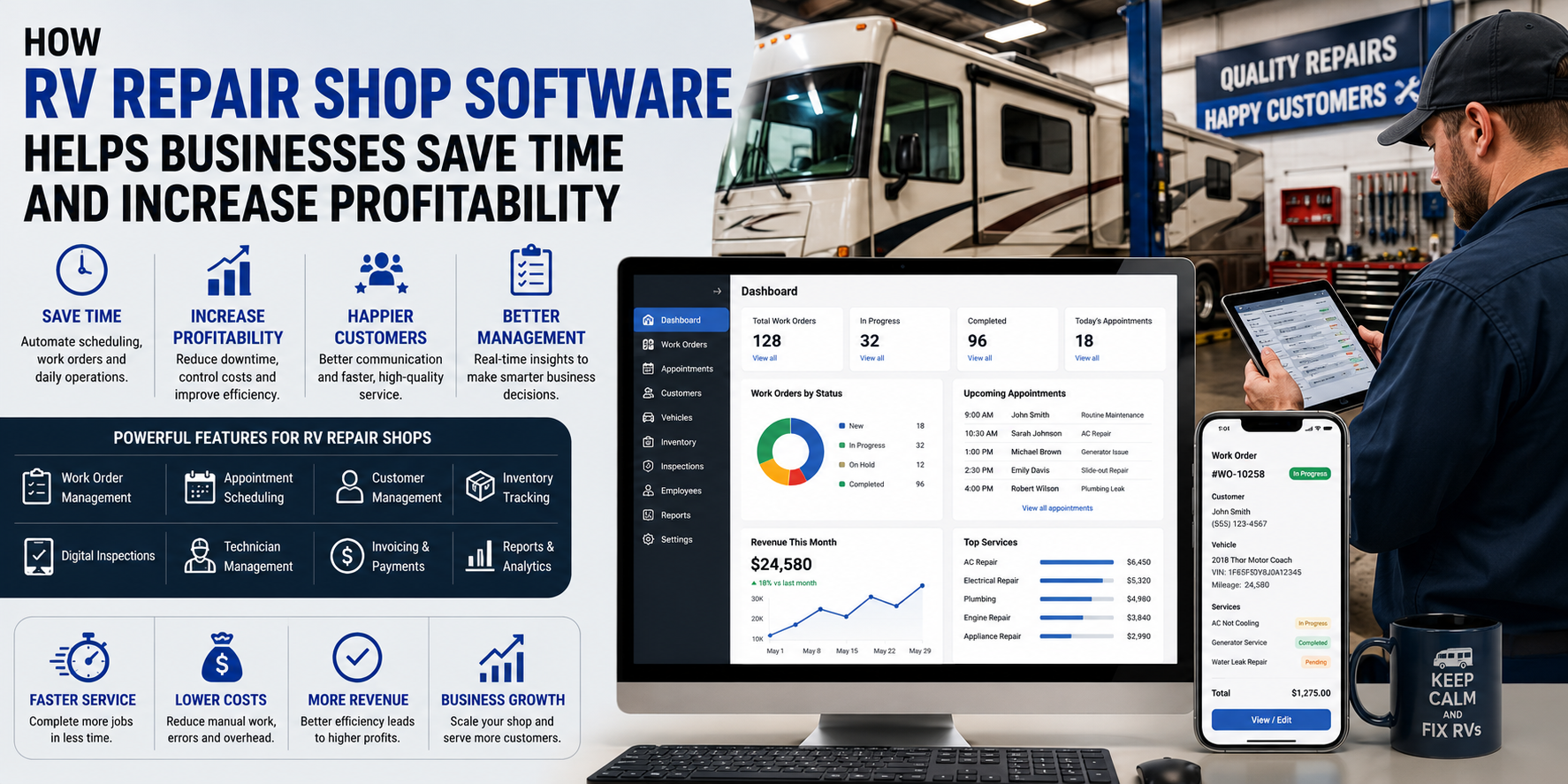 How rv repair shop software Helps Businesses Save Time and Increase Profitability