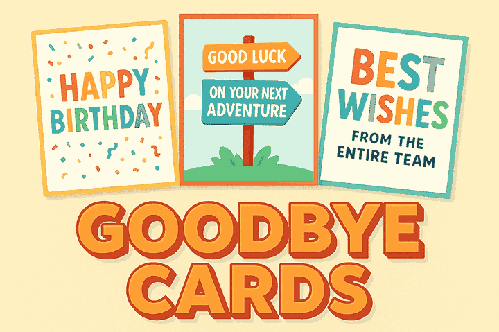 Goodbye cards for coworkers