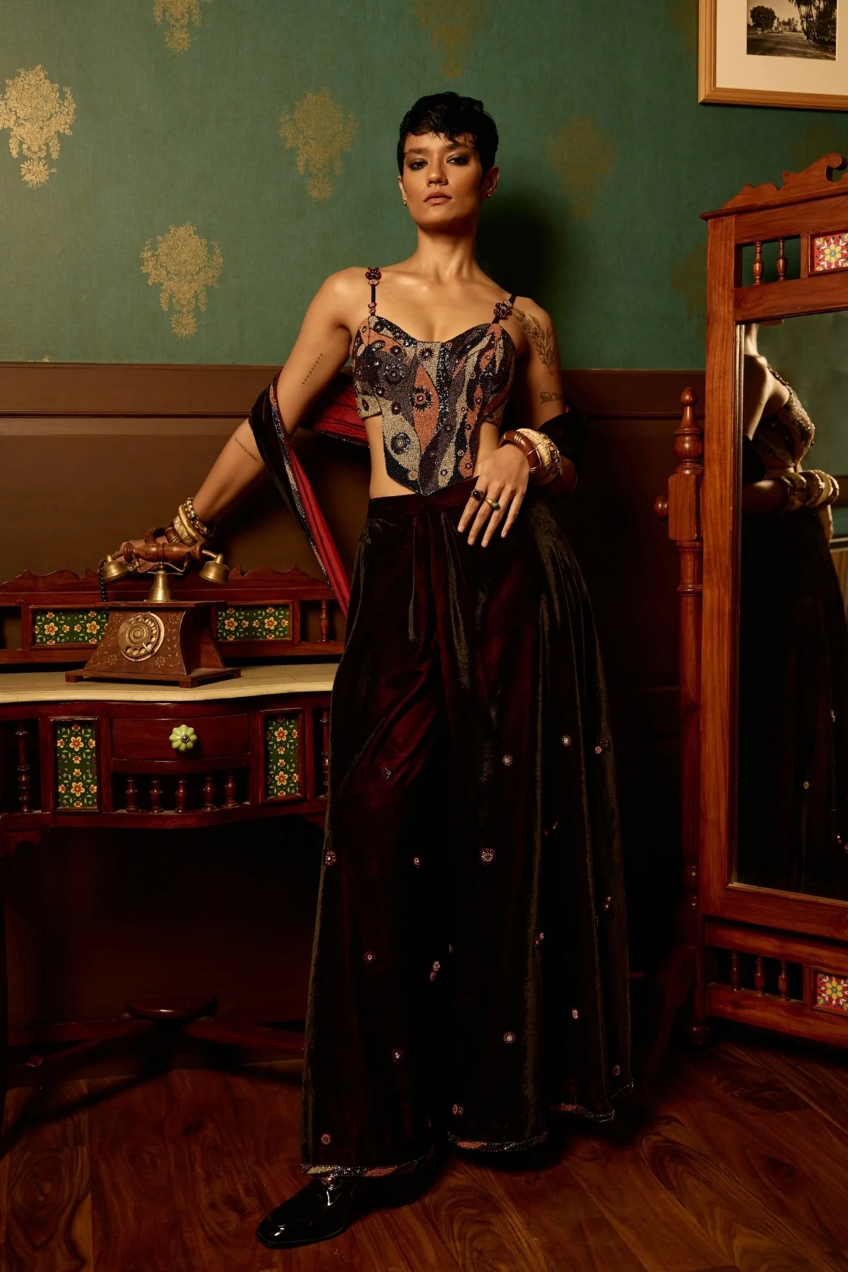 Designer drape Saree