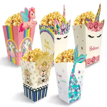 plain white popcorn boxes