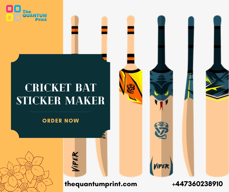 cricket bat sticker printing