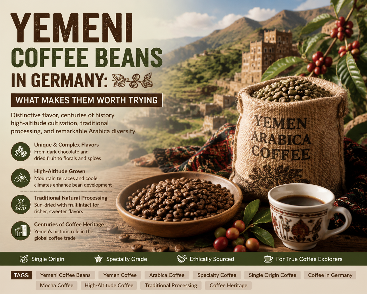 Yemeni coffee beans