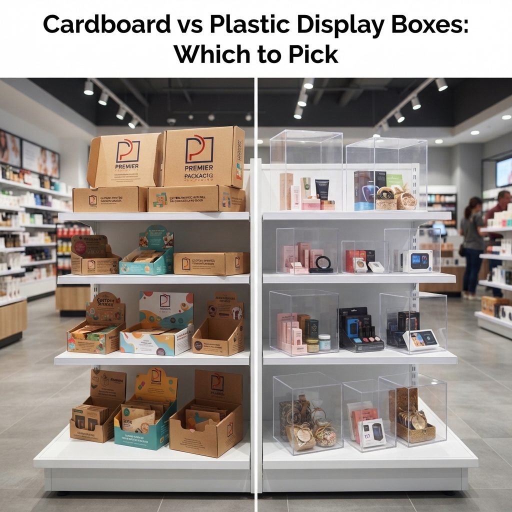 Cardboard vs plastic display boxes