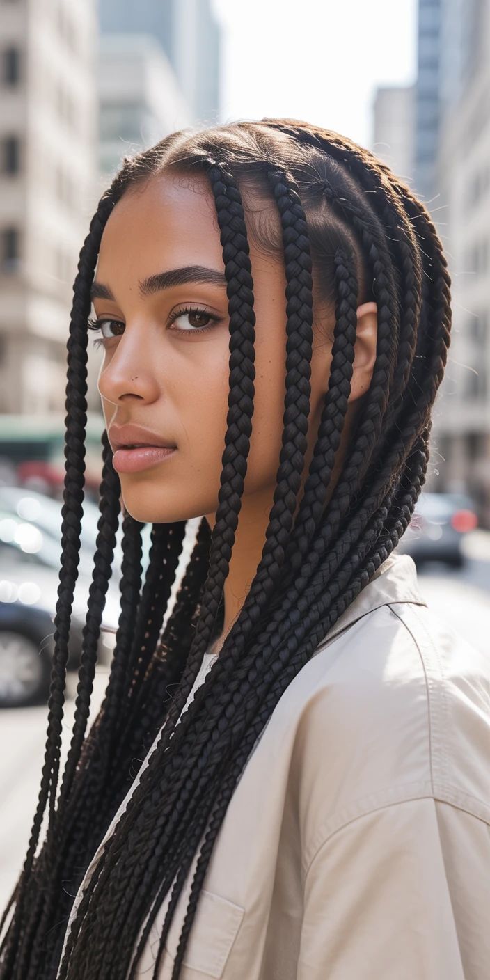 Amazing Look With Human Hair Braids