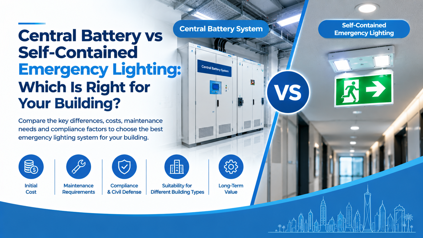 Central Battery vs Self-Contained Lighting