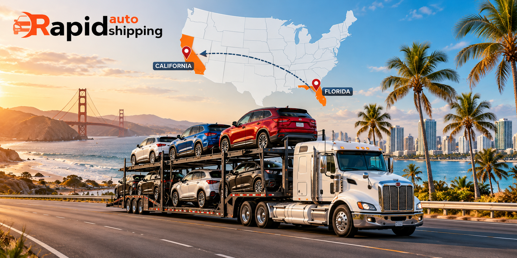 ship a car from florida to california
