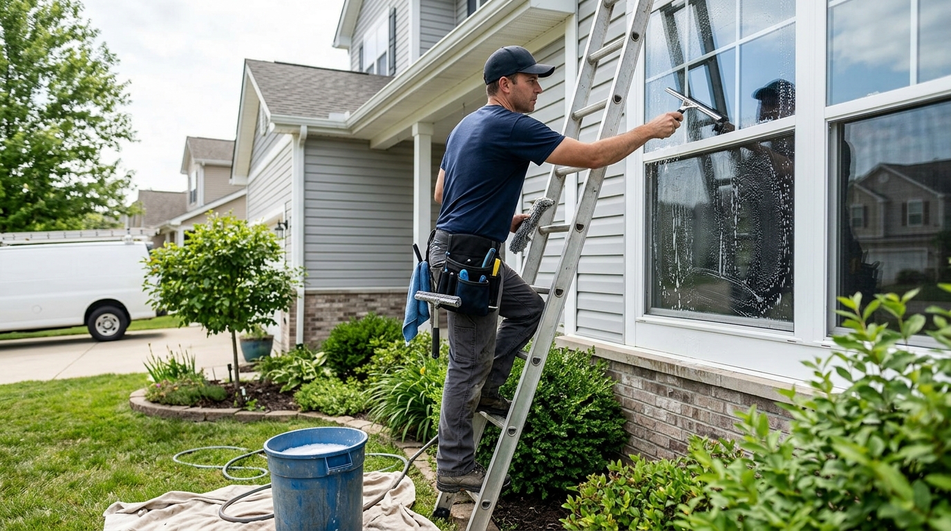 How Professional Window Cleaning Services Stubborn Marks
