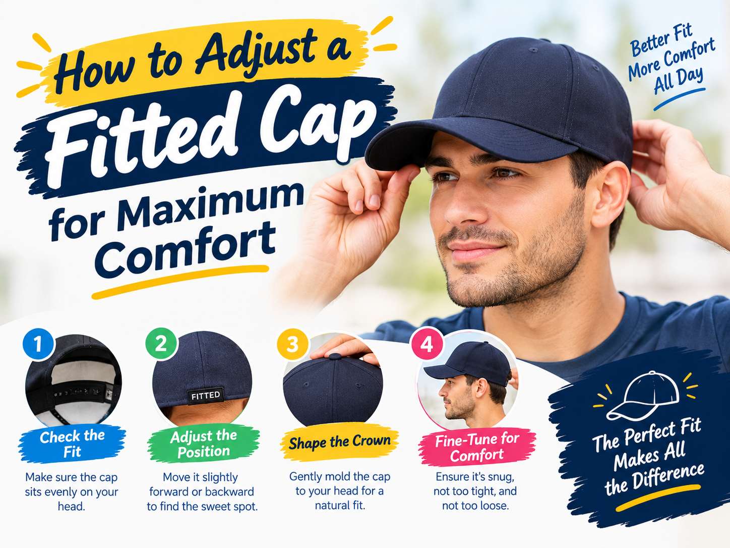 personalised fitted caps