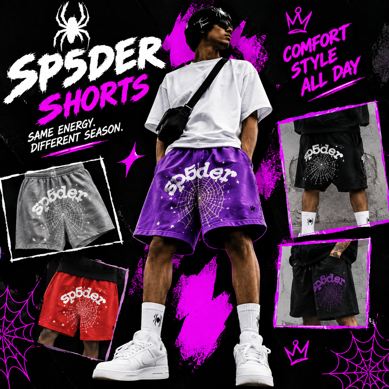 Sp5der Shorts: A Fresh Essential for Contemporary Streetwear